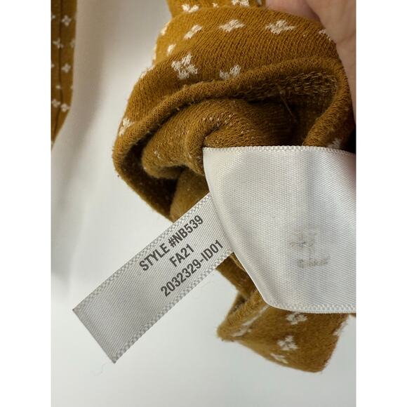 Madewell Mustard Print Square Neck Long Sleeve Blouse Top XS Cottagecore Boho - Picture 10 of 10